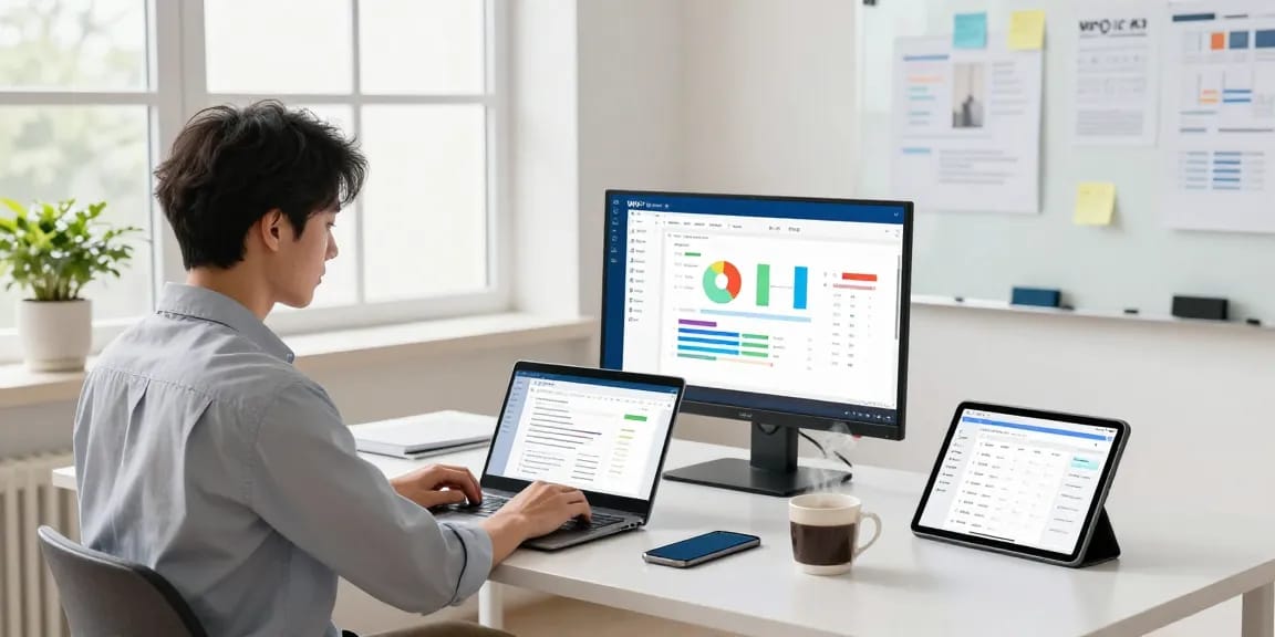 Efficient workspace using WPS Official Website for productive document editing and collaboration.