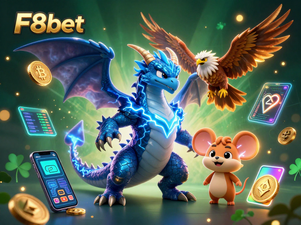 Experience F8bet's electrifying online gaming world with dynamic characters and crypto excitement.