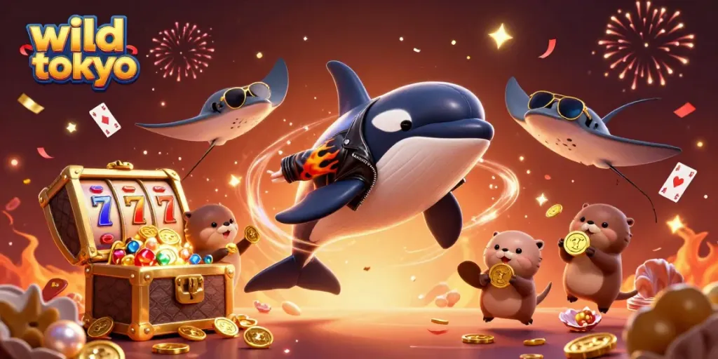 Experience the thrill of wild tokyo gaming with our vibrant ocean-themed casino illustration.