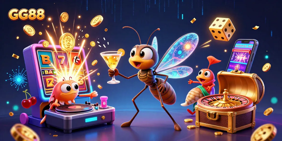 Engage with GG88 as the casino mascot showcases the jackpot excitement and vibrant gaming experience.