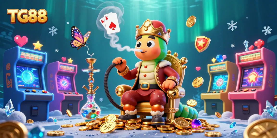 Engage with TG88's exciting gaming world through a vibrant illustrated scene.