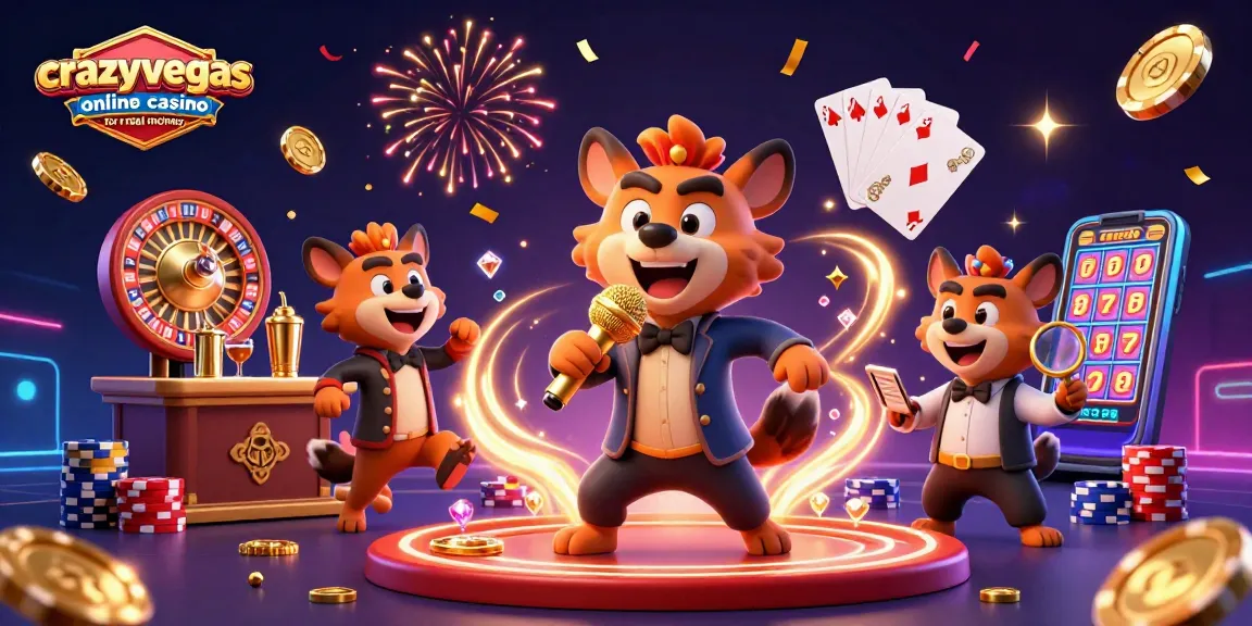 Experience the vibrant atmosphere of crazyvegas online casino for real money with exciting scenes of hyenas at a comedy casino club.