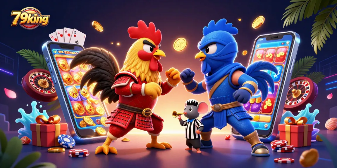 Engage in thrilling games at 79king with unique roosters duel and captivating casino elements
