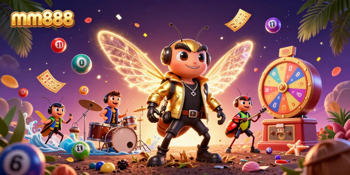 Engage in thrilling gameplay as mm888 offers vibrant lottery elements in an immersive casino scene.