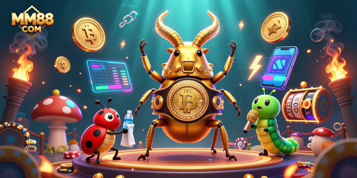 Experience thrilling gaming with MM88 COM in an ultra-detailed casino showdown scene.