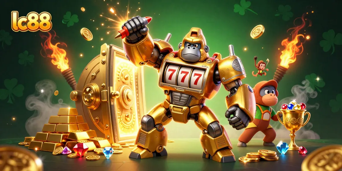 Experience thrilling action with lc88 as golden gorilla mechs triumph in dazzling casino realms.