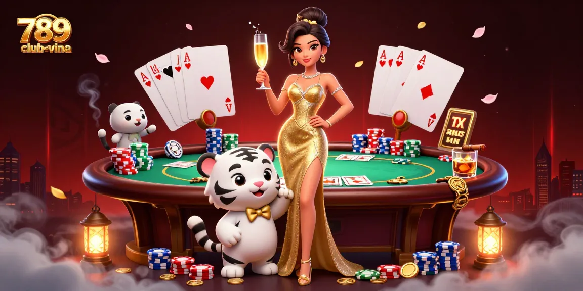 Experience thrilling excitement at 789club-vina with glamorous gaming action around poker tables.