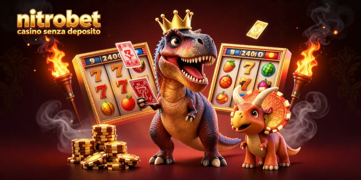 Gioca al nitrobet casino senza deposito con dettagli di un casinò 3D ricco di colori e azione.